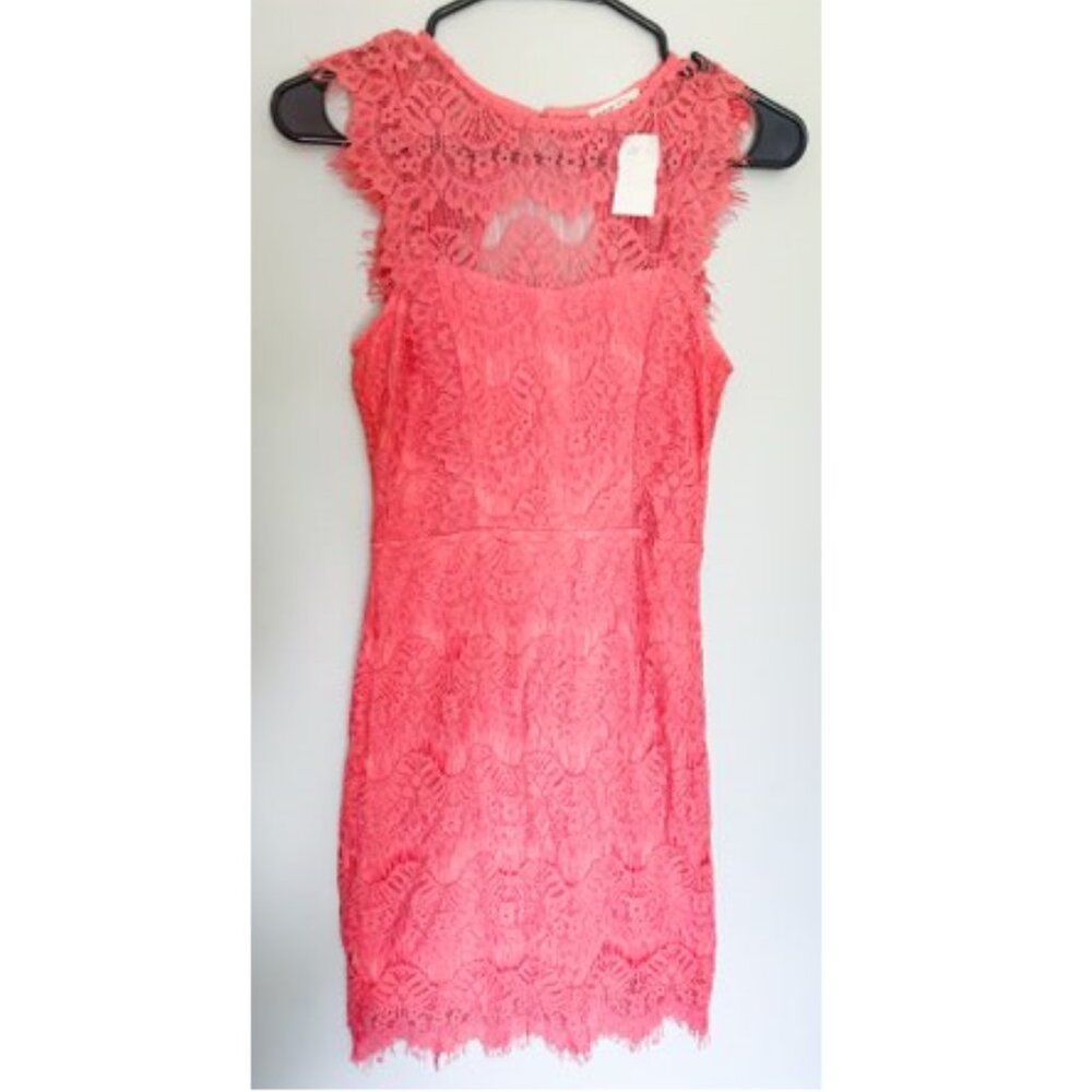 free people dress. coral. lace